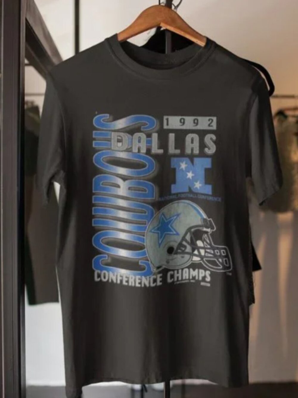 Vintage Style 1992 Dallas Cowboys Tee, Football Retro Shirt Reprint